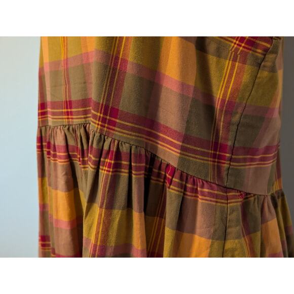 Madewell Plaid Babydoll Cami Dress Size L - Picture 5 of 7